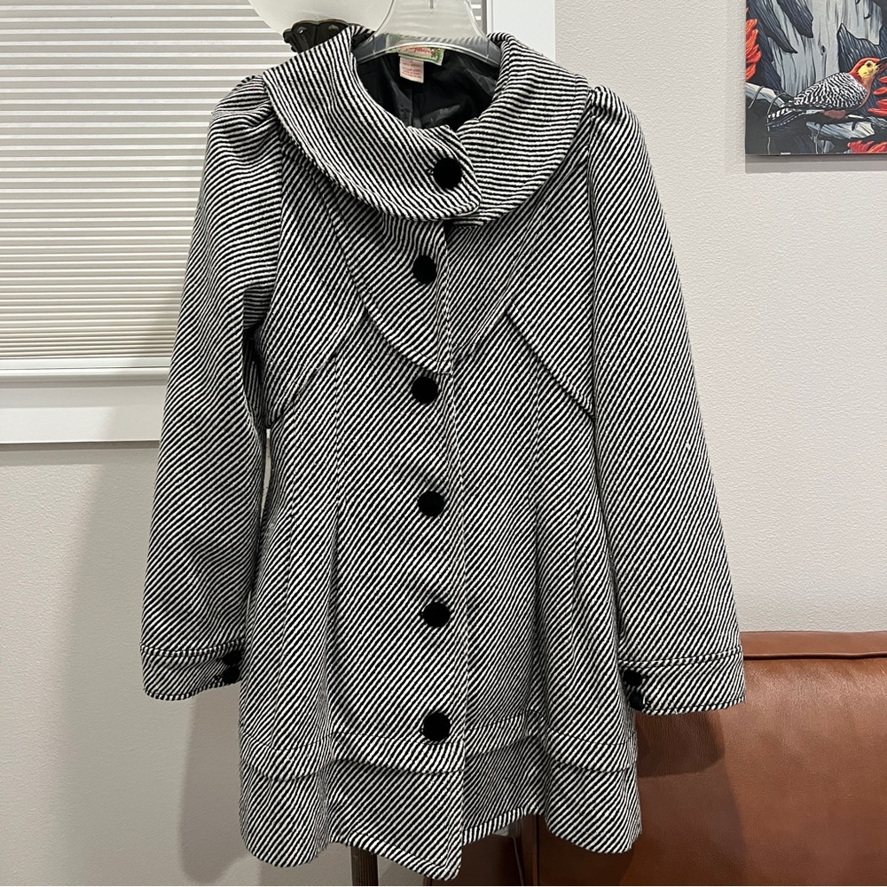 Flying Tomato Women’s Winter Coat black & white - small
